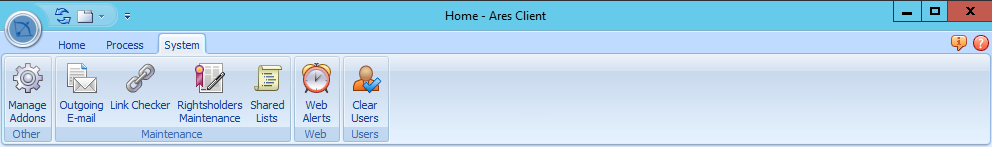Ares System Ribbon